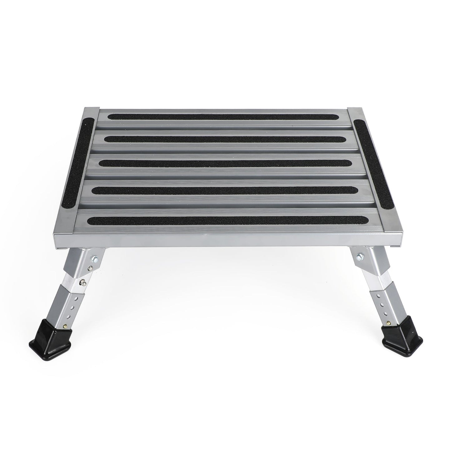 Folding Aluminum Platform Step For RV Trailer Camper Working Ladder Portable
