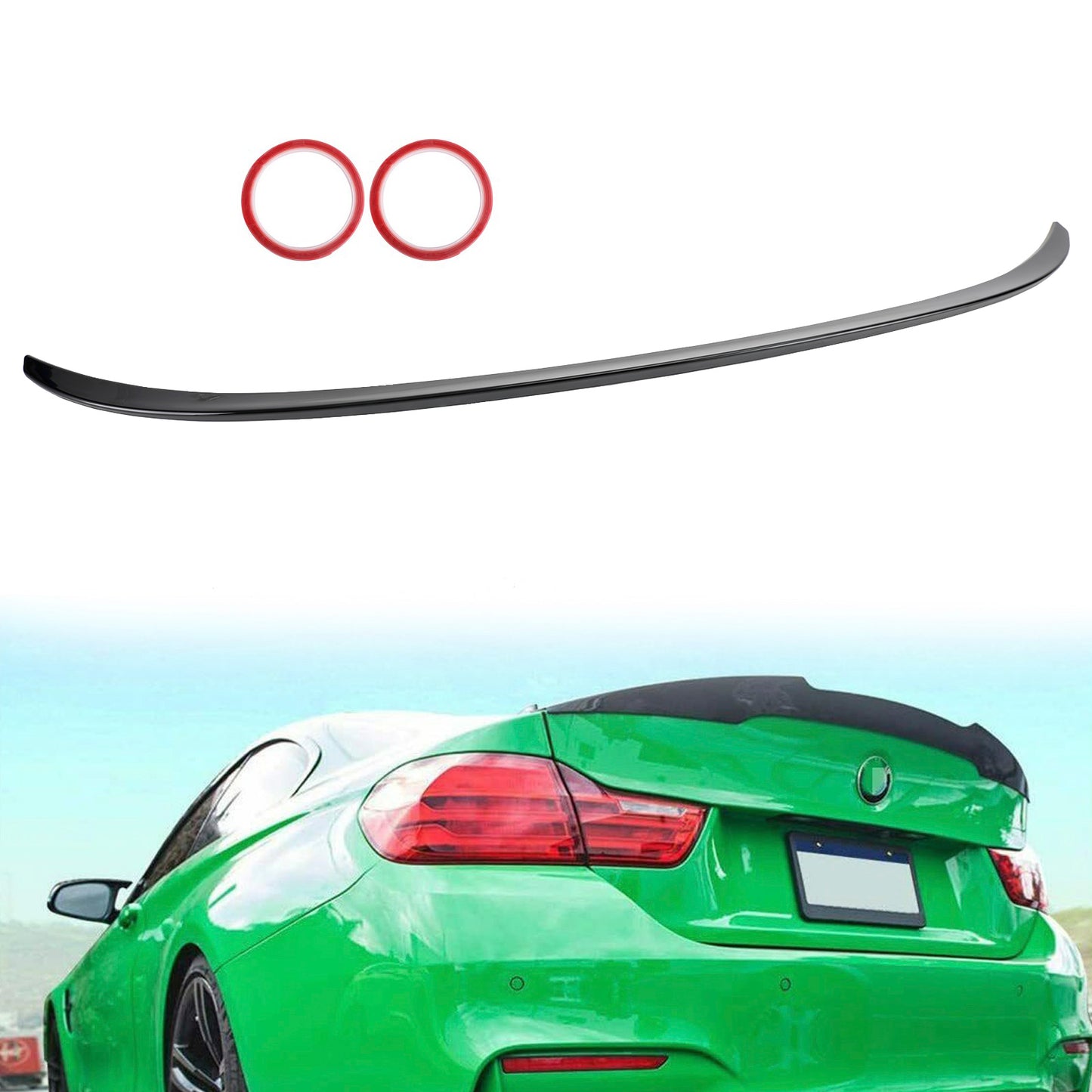 2012-2019 BMW F30 F35 4-Door Sedan M3 Style Rear Trunk Spoiler Wing Gloss Black