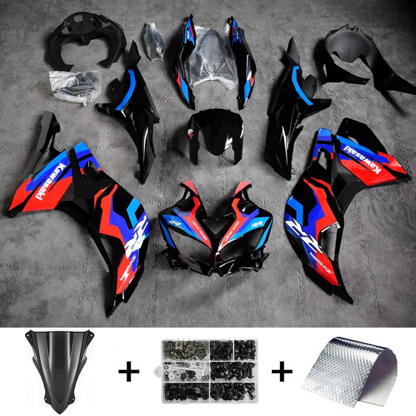 2019-2025 Kawasaki Ninja ZX-25R Amotopart Injection Fairing Kit Bodywork ABS #102