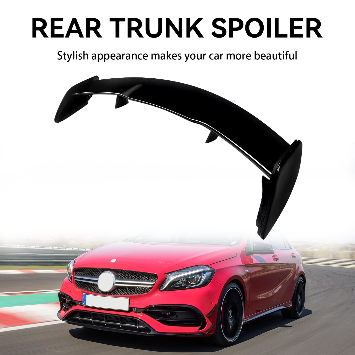 2013-2018 Mercedes A Class W176 AMG Style Rear Roof Car Spoiler Wing Black