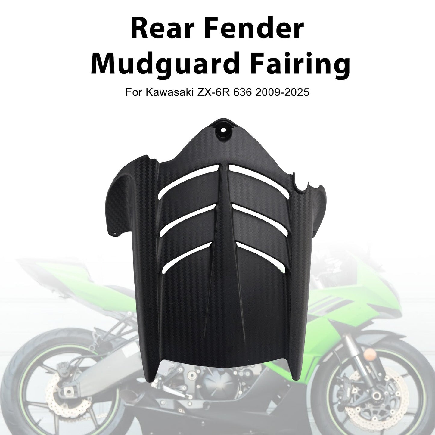 Rear Fender Mudguard Fairing For Kawasaki ZX-6R 636 2009-2025
