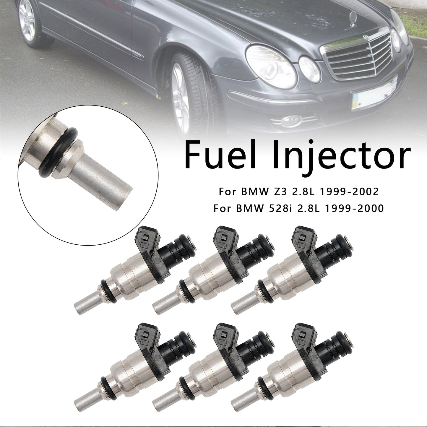 1998-2000 BMW 323i 2.5L 6PCS Fuel Injector 13537546244 1427240 7546244