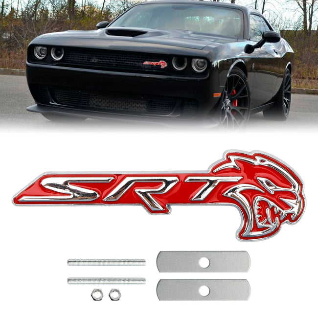 Front Grille SRT Hellcat Emblem Badge for Charger Challenger SRT Chrome