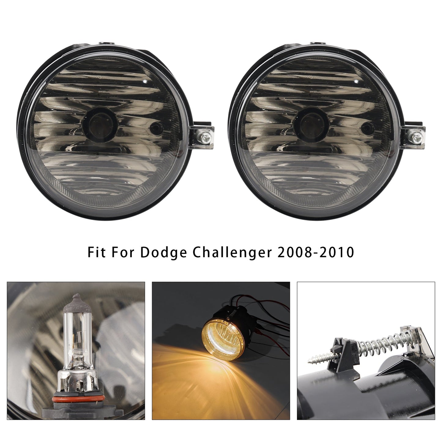 Pair Fog Lights For Dodge Chrysler Caliber Jeep Compass 4805857AA