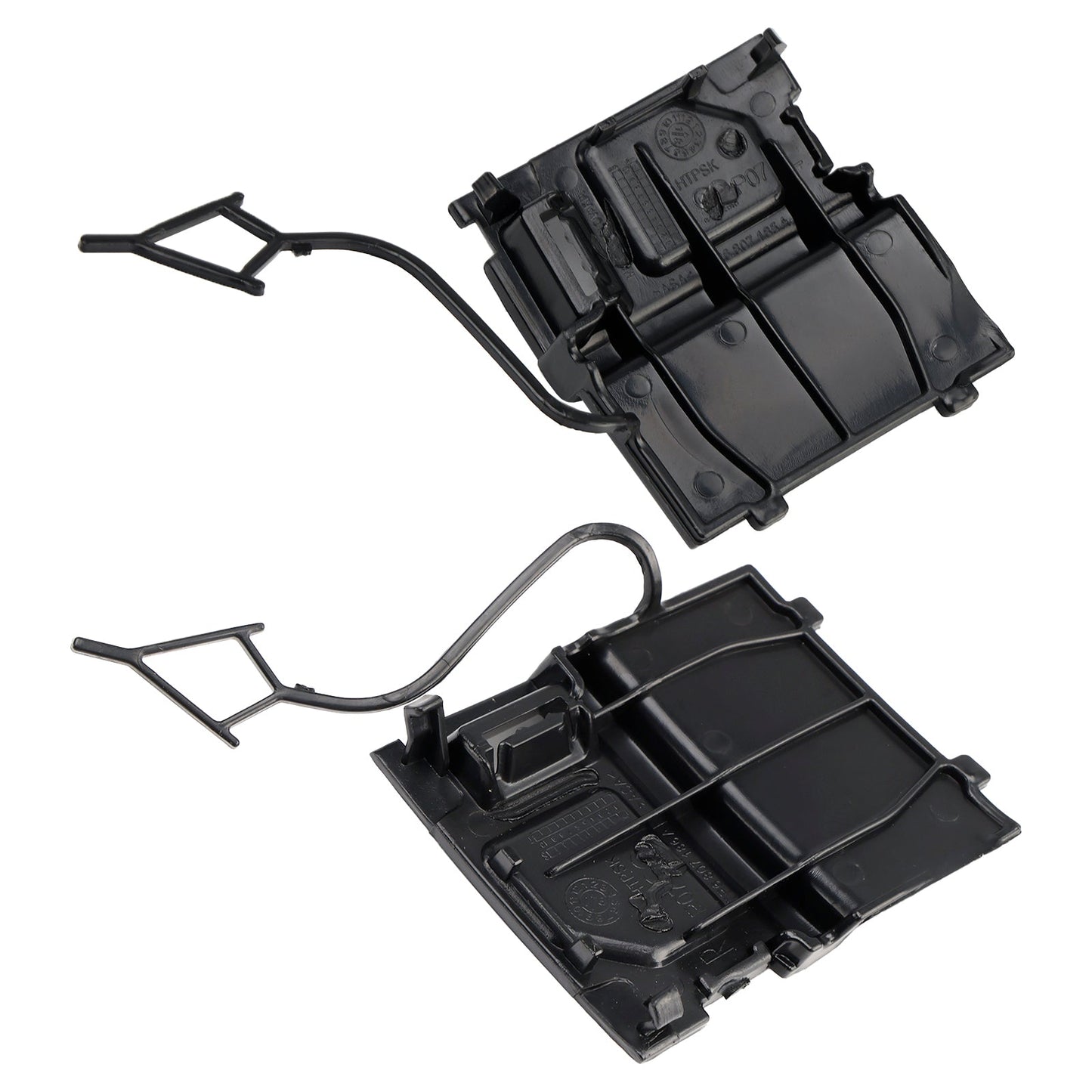A Pair Car Front Bumper Tow Hook Eye Cover Cap For VW Touarge 2014 - 2018