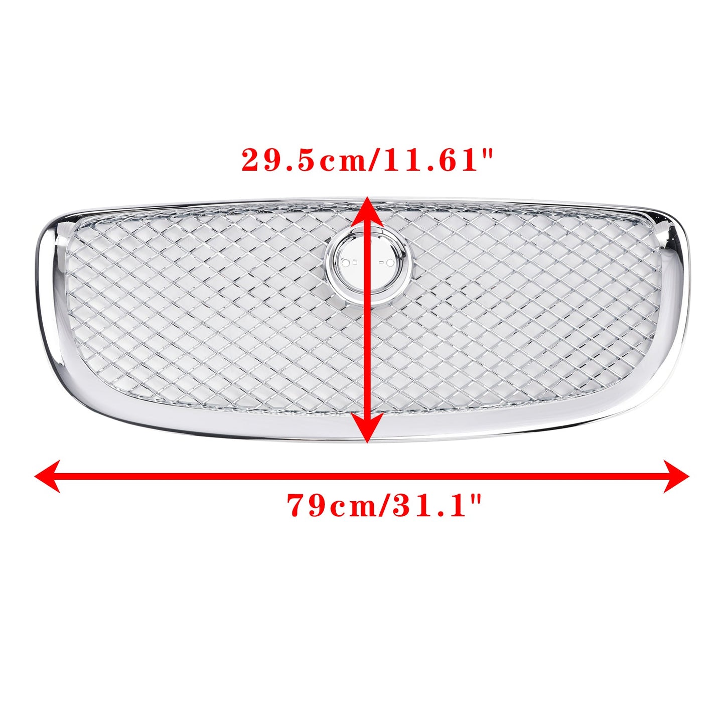 2010-2015 Jaguar XJ Chrome Front Bumper Grill Grille