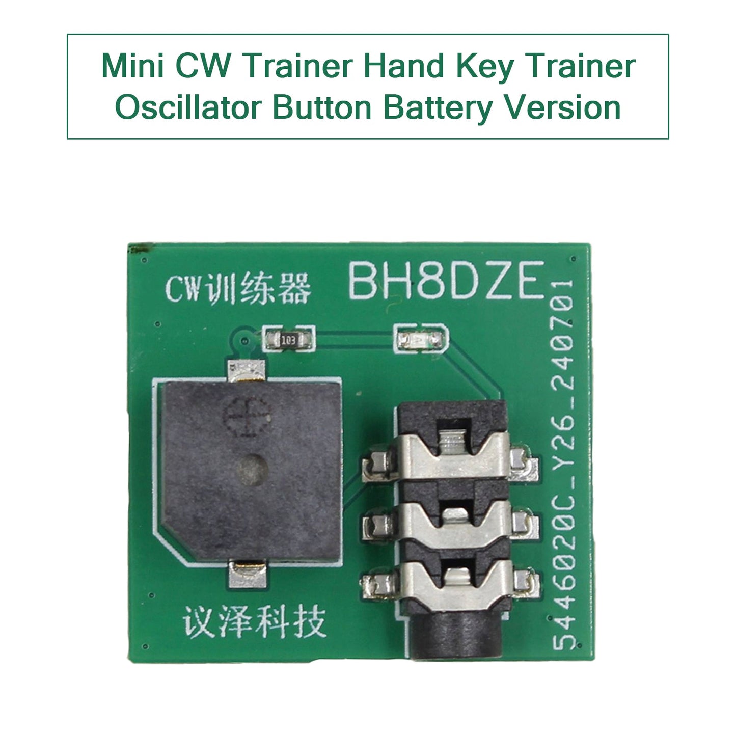 Morse Code Mini CW Trainer Hand Key Trainer Oscillator Button Battery Version