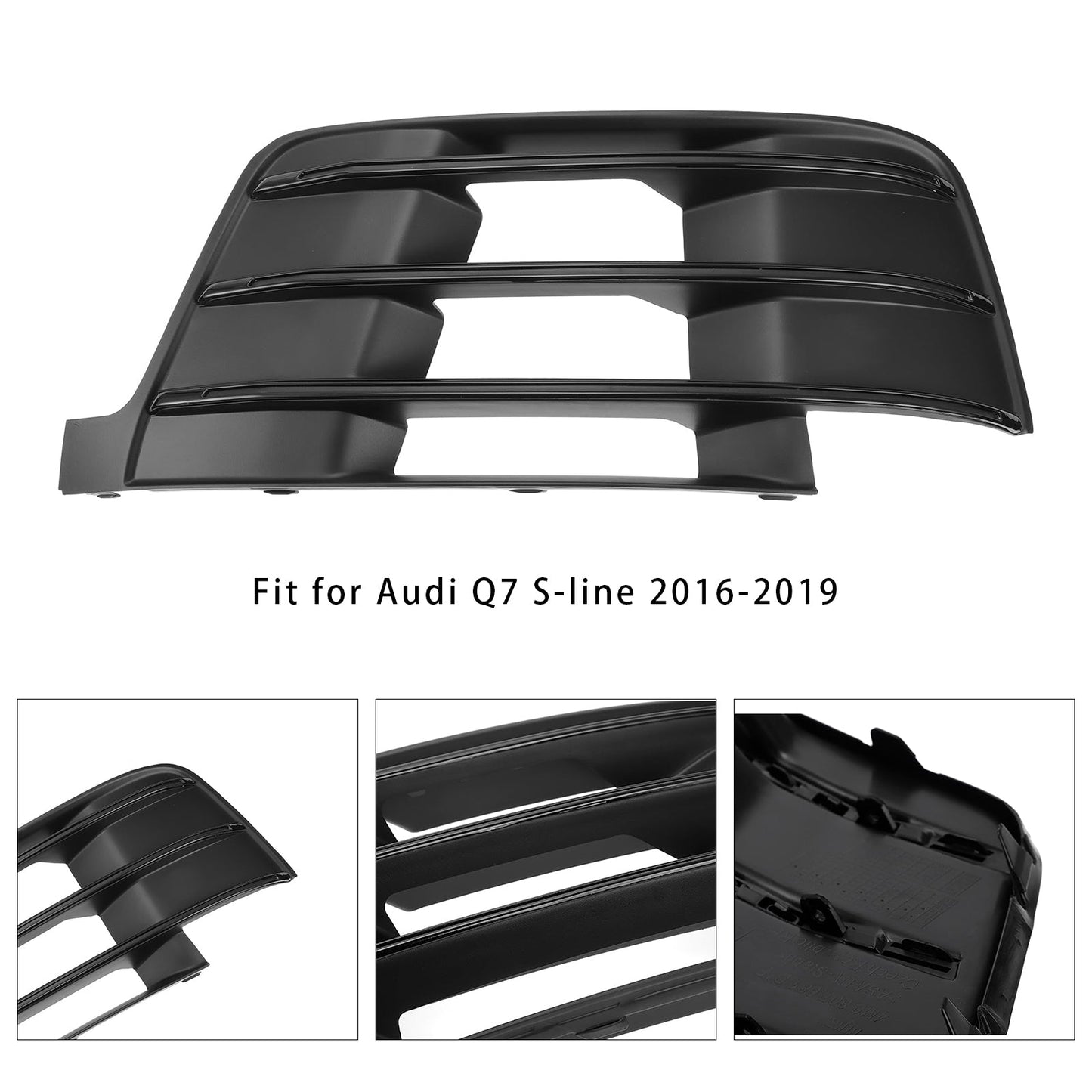 2016-2019 Audi Q7 S-Line Original Fog Light Grille Left Side 4M0807681D