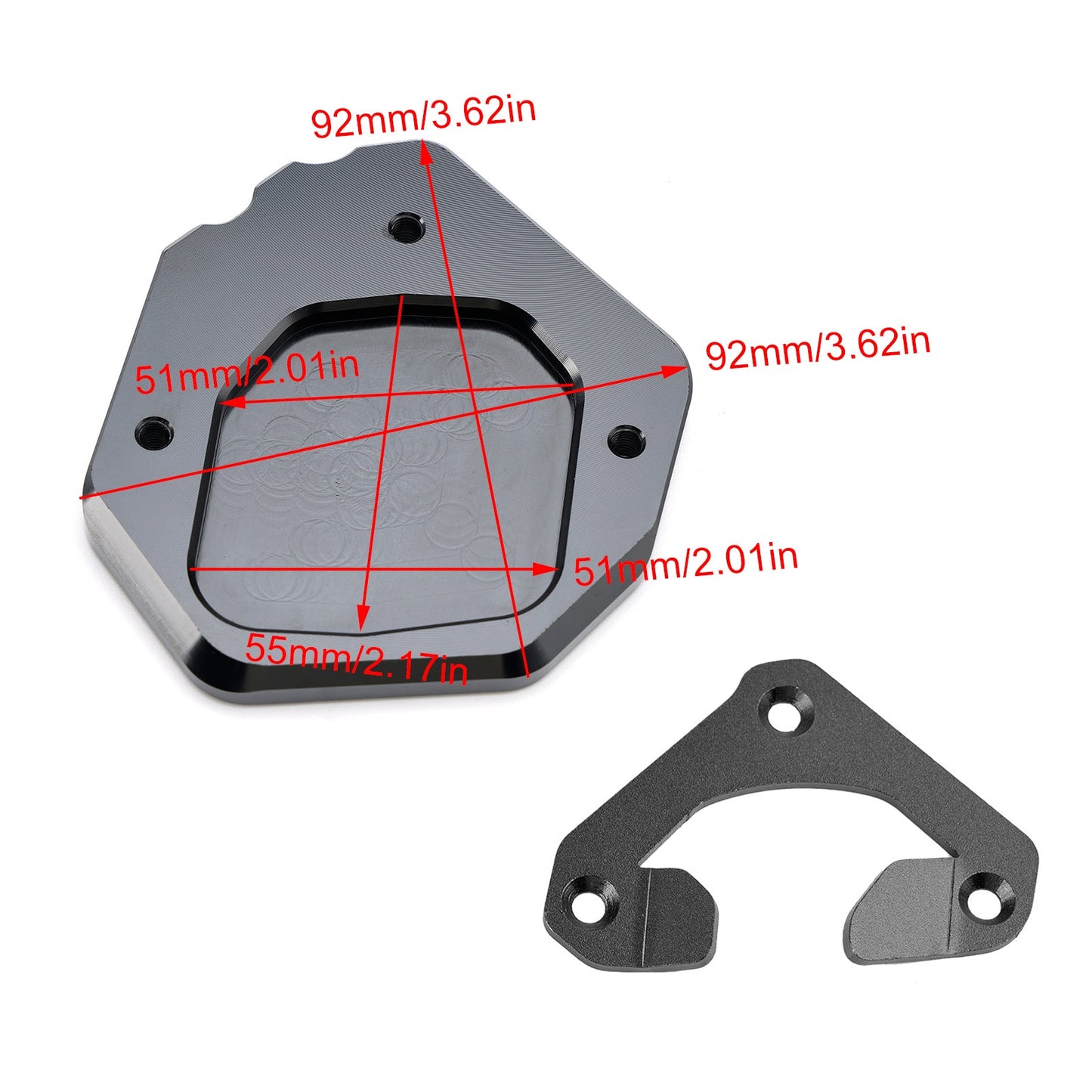 2019-2023 Yamaha Tenere 700 Kickstand Enlarge Plate Pad