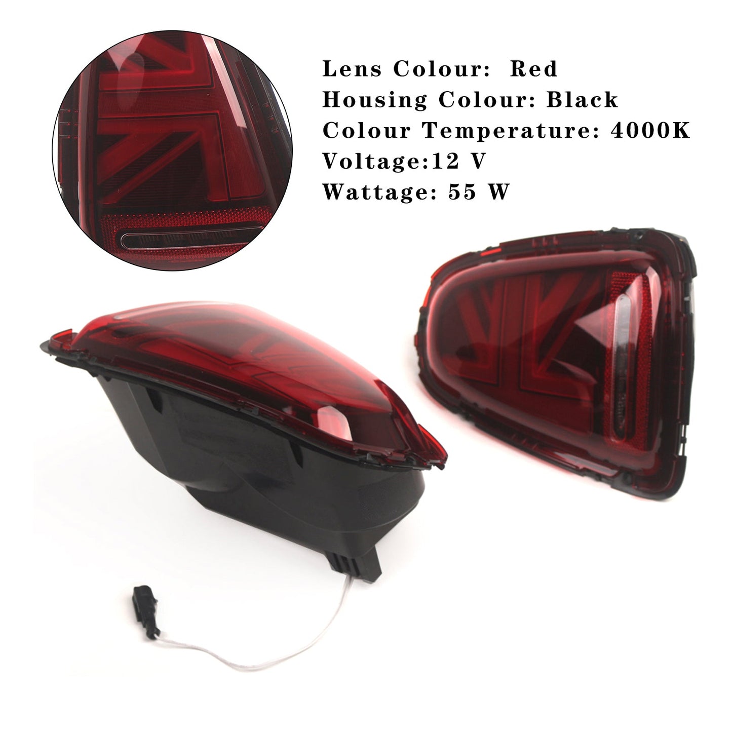 L&R LED Tail lights Lamps For BMW Mini R56 R57 R58 R59 Cooper S 2007-2015 RED