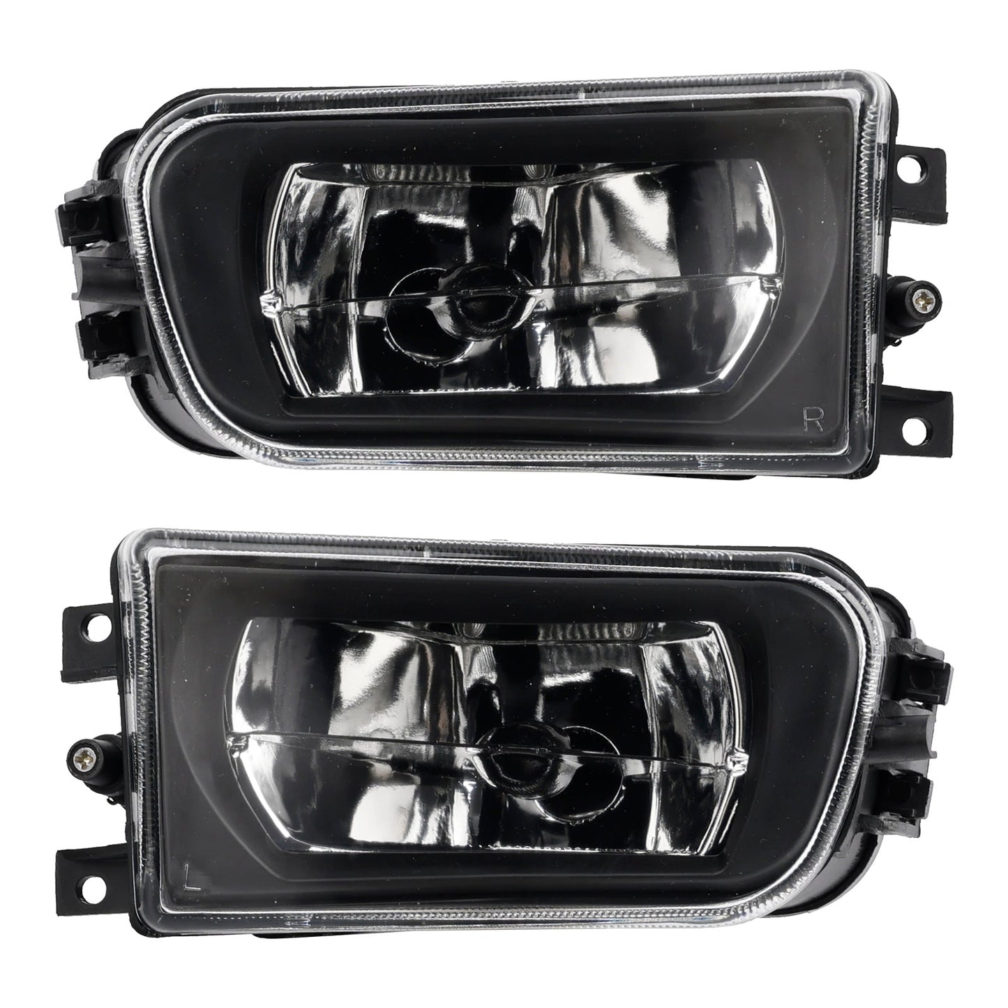 Pair Front Bumper Fog Light Lamp Housing Shell For BMW E39 5-Serise 1995-1998