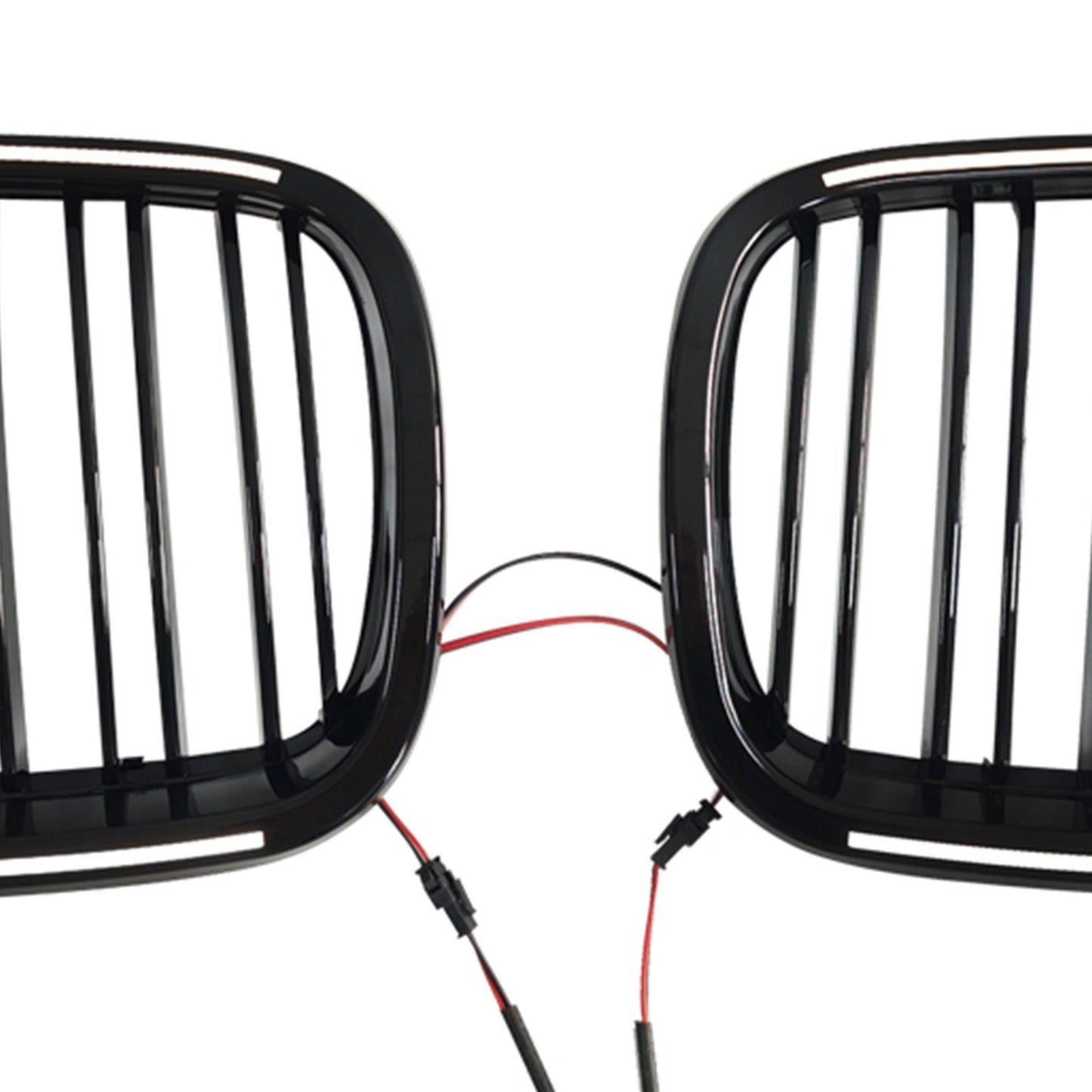 2009-2014 For BMW X6 M (E71) Gloss Black Front Bumper Kidney Grill Grille 51137307599 51137307600