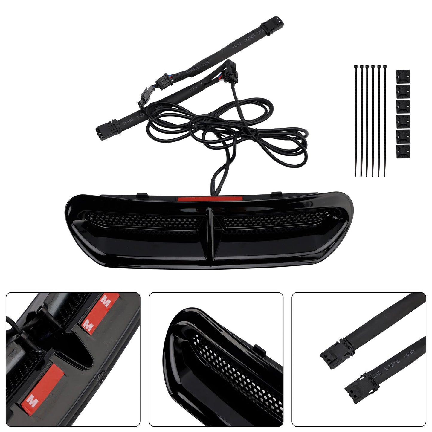 Front Fairing Air Vent LED Light For Touring Street Glide 2014-2024
