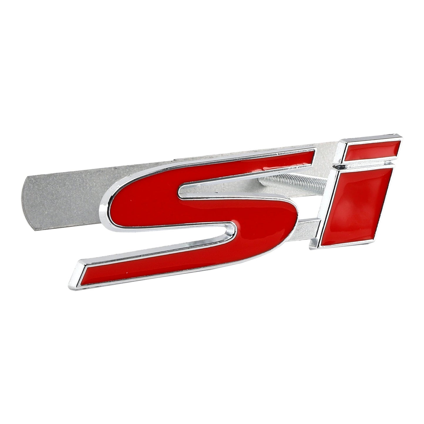 Si Front Grille Emblem Decal Badge for Honda red-silver