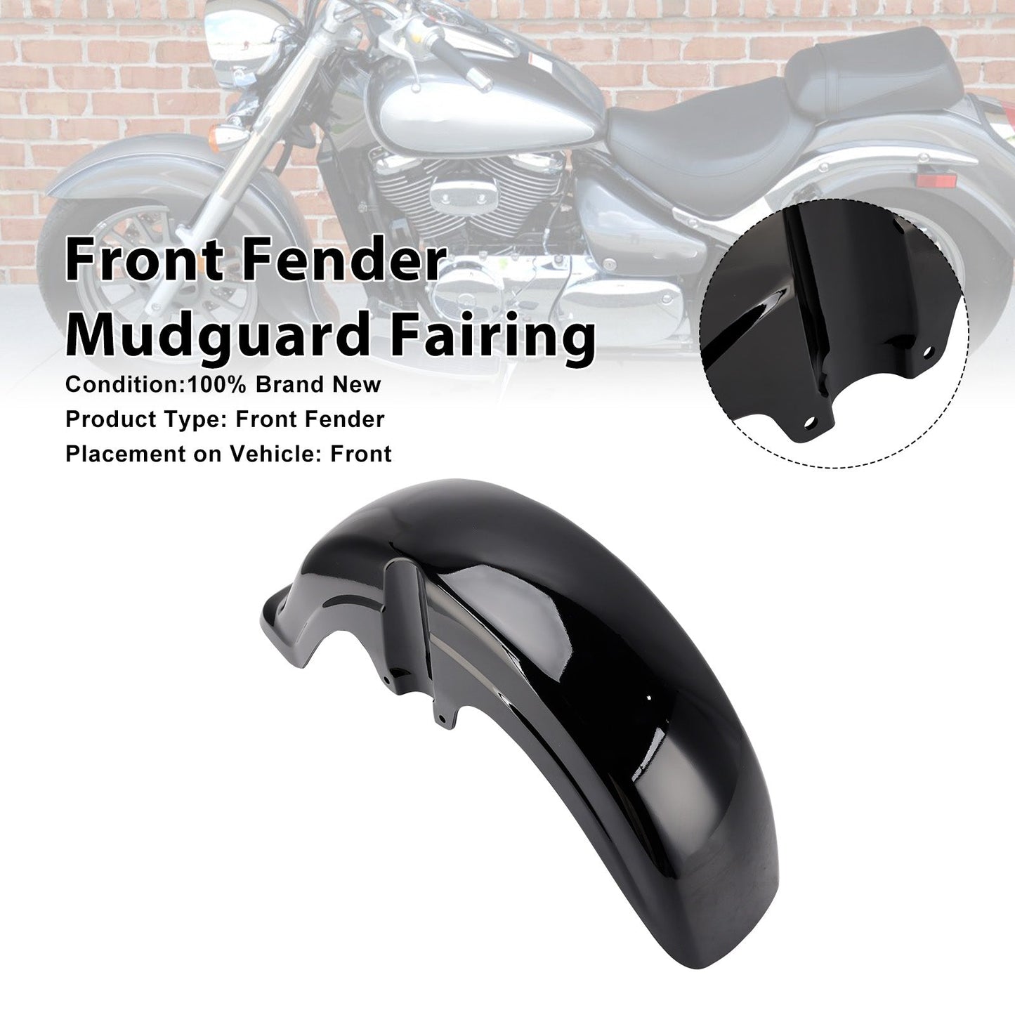 2001-2017 Suzuki Intruder Volusia VL400 VL800 Front Fender Fairing
