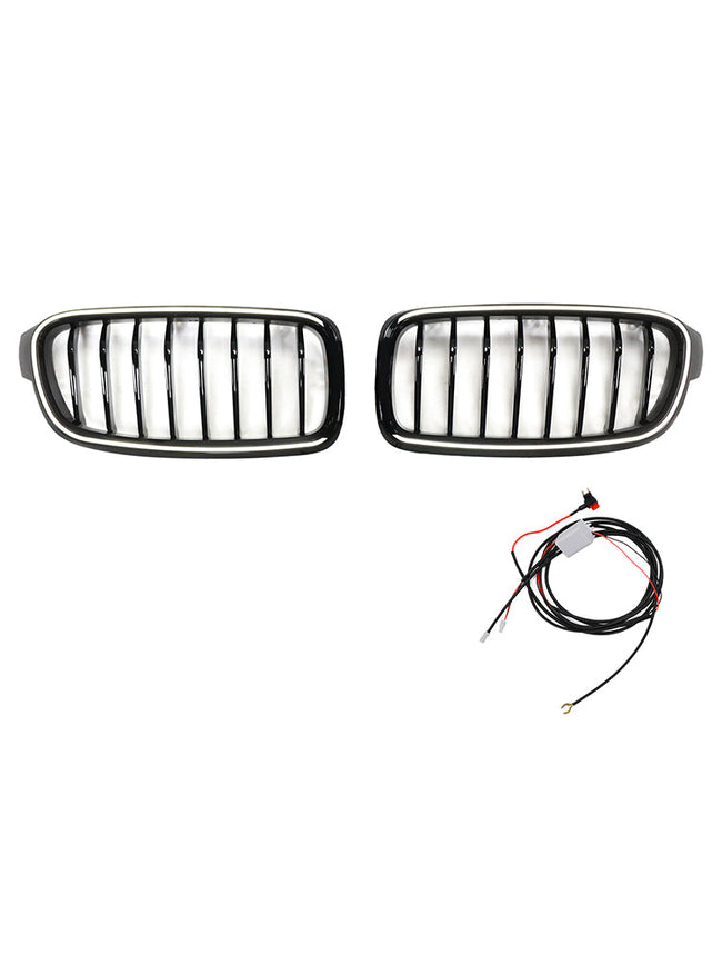 2012-2019 BMW 3-Series F30 Sedan Gloss Black Front Kidney Grille Grill 51137263481 51137255412