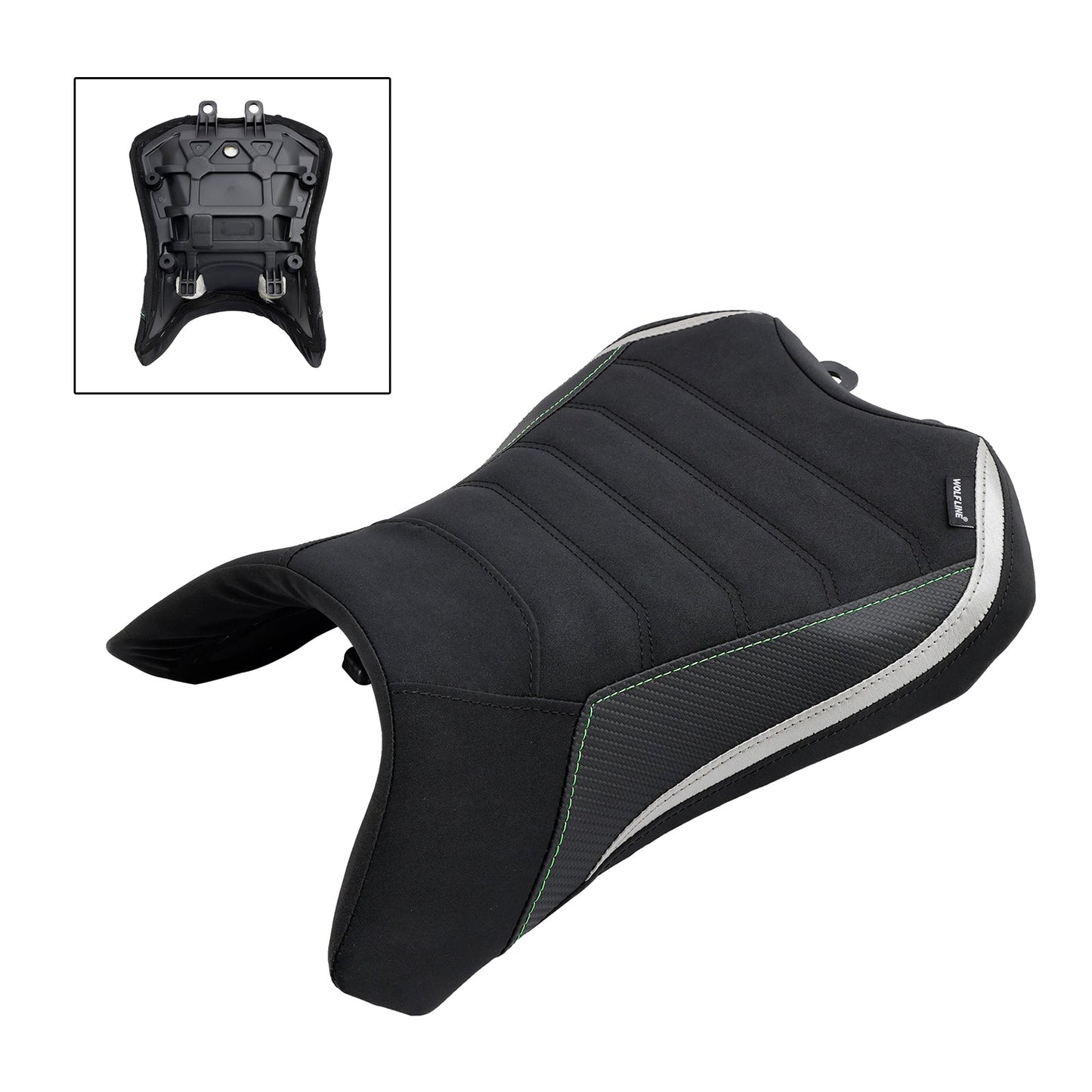 2022-2023 Front Raider Seat Driver Cushion Pu Fit Black For Kawasaki Ninja 1000Sx