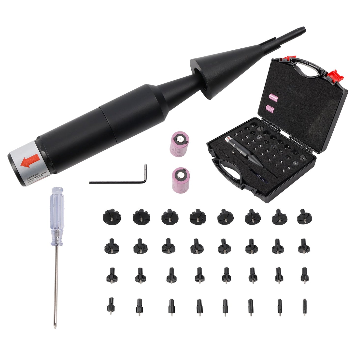 Professional Laser Bore Sight Kit Multiple Caliber Upgraded Red Bore Sighter