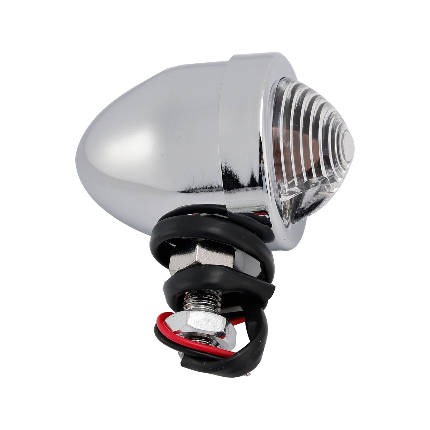 Motorcycle Beam Headlight Fog Lamp Custom Chrome #D19 For Racer Bobber Chopper