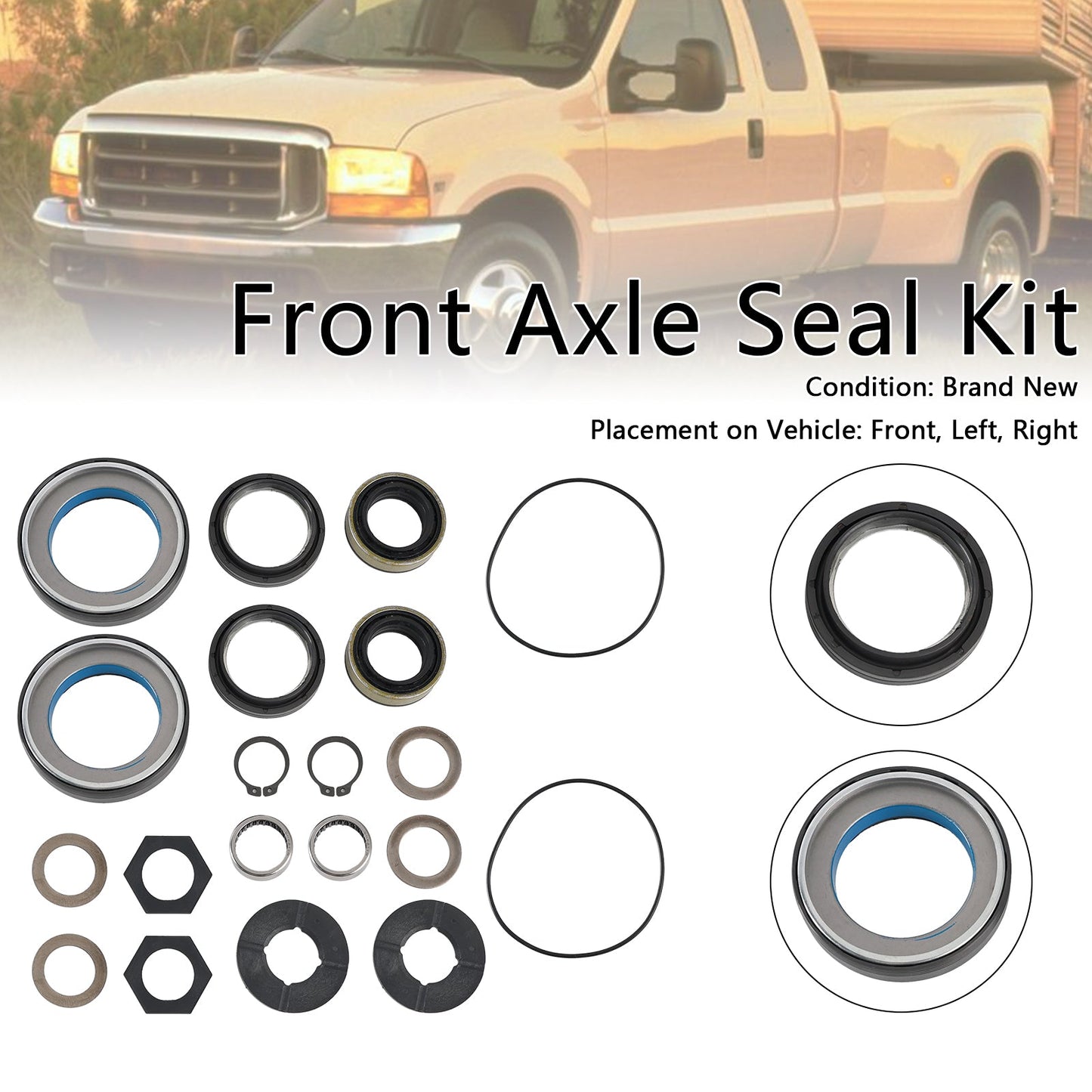 1998-2004 Dana 50 60 Front Axle Seal and Thrust Washer Kit