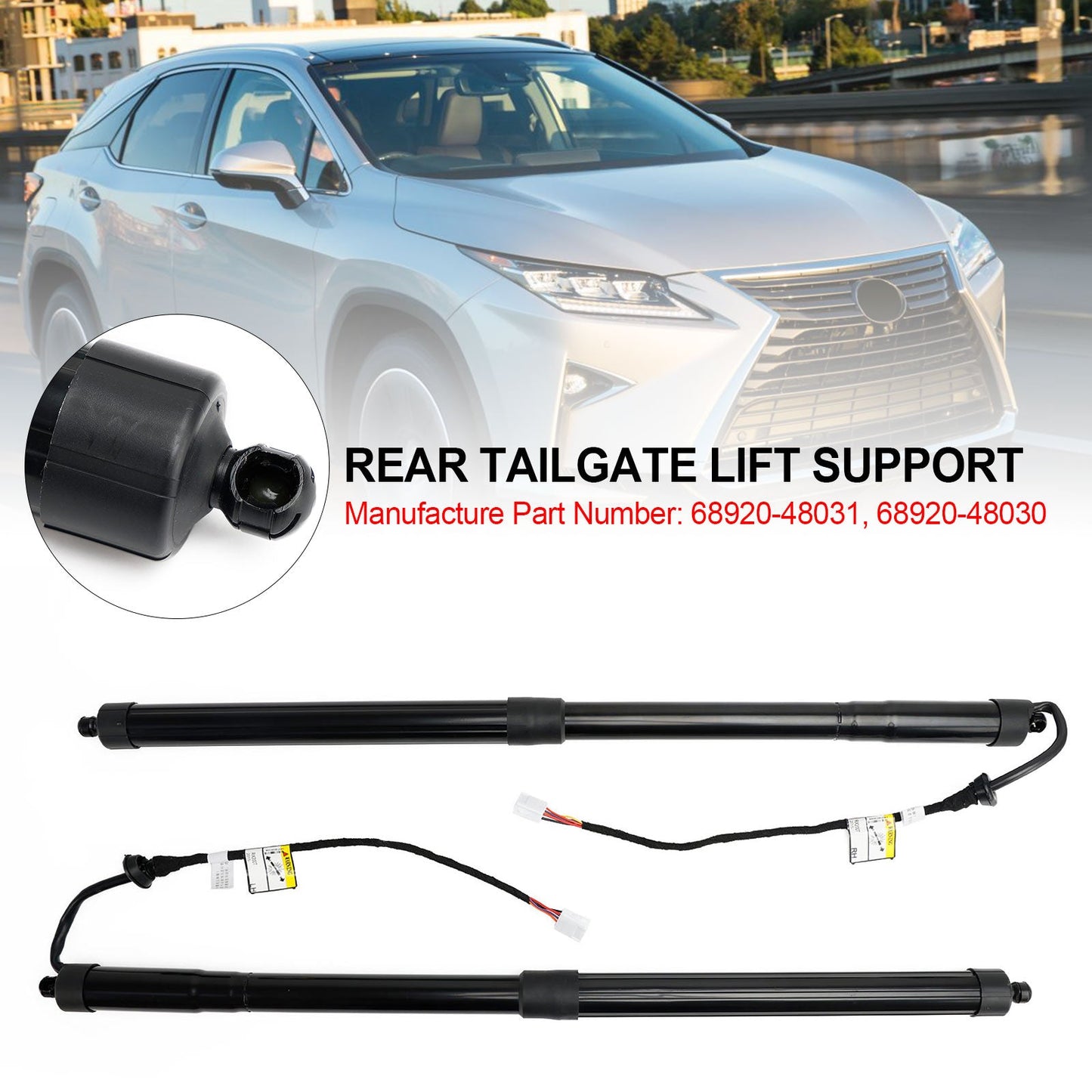 2018-2019 Lexus RX 450h BASE (VIN starts with JTJB) 2PCS Rear Tailgate Support Struts 6892048031 6891048071