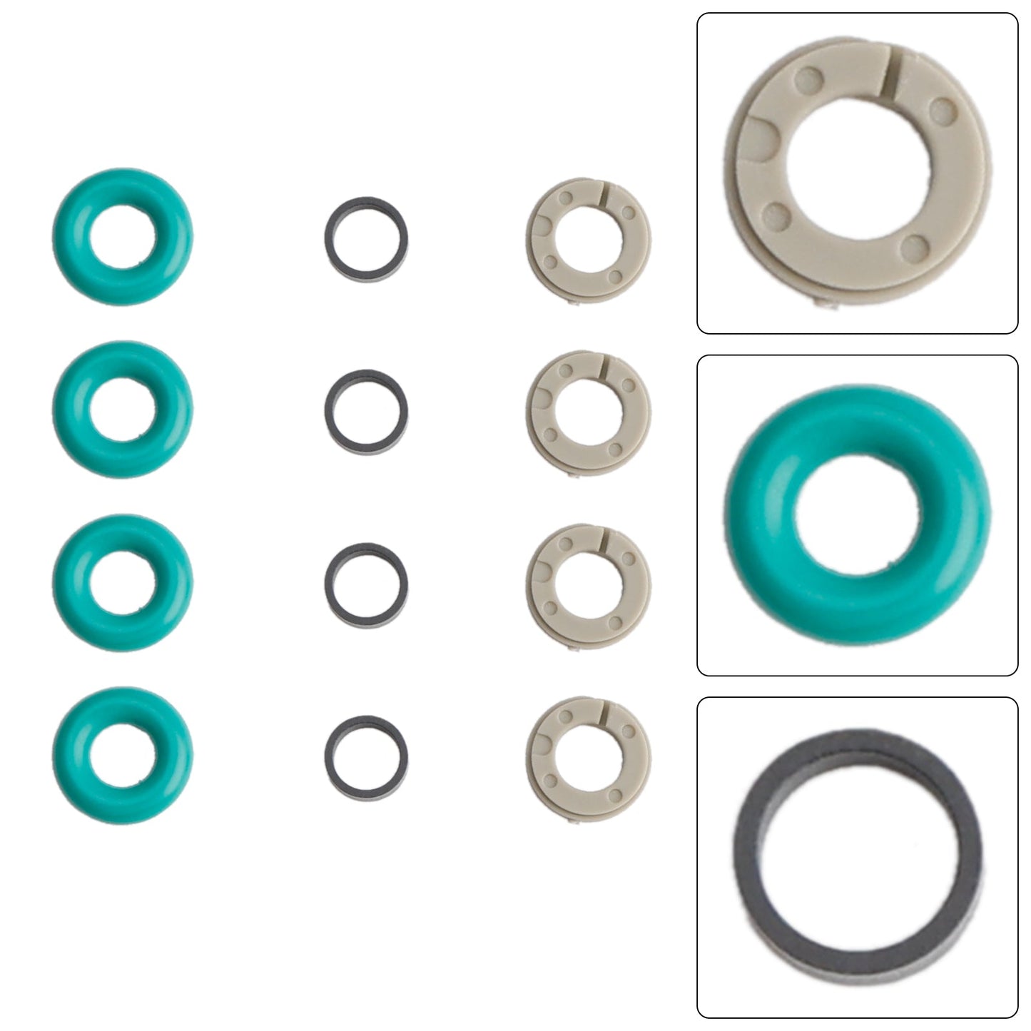 4PCS Fuel Injector Service Kit O-Ring 0261500354 Fit Audi Fit Skoda 1.2L 1.4L