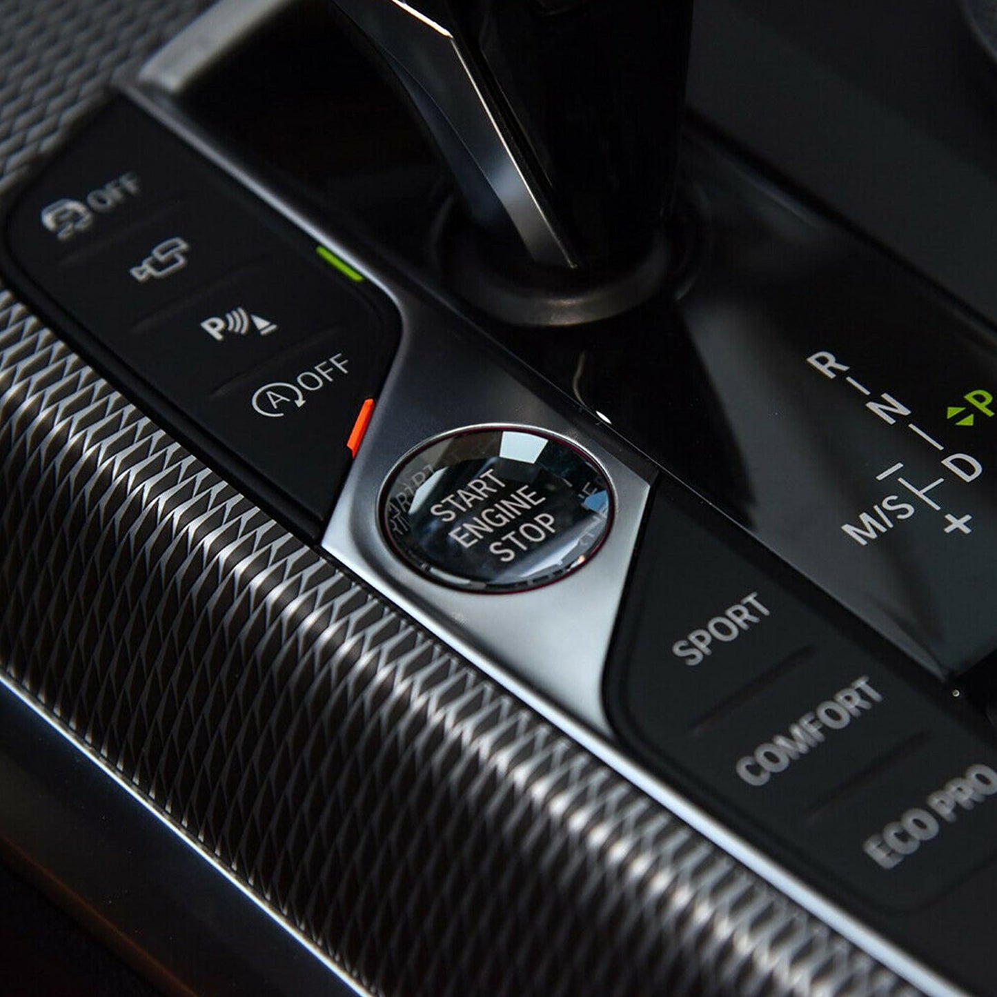 Engine Start Stop Switch Button Cover For BMW F Chassis F30 F31 F20 F21 Crystal