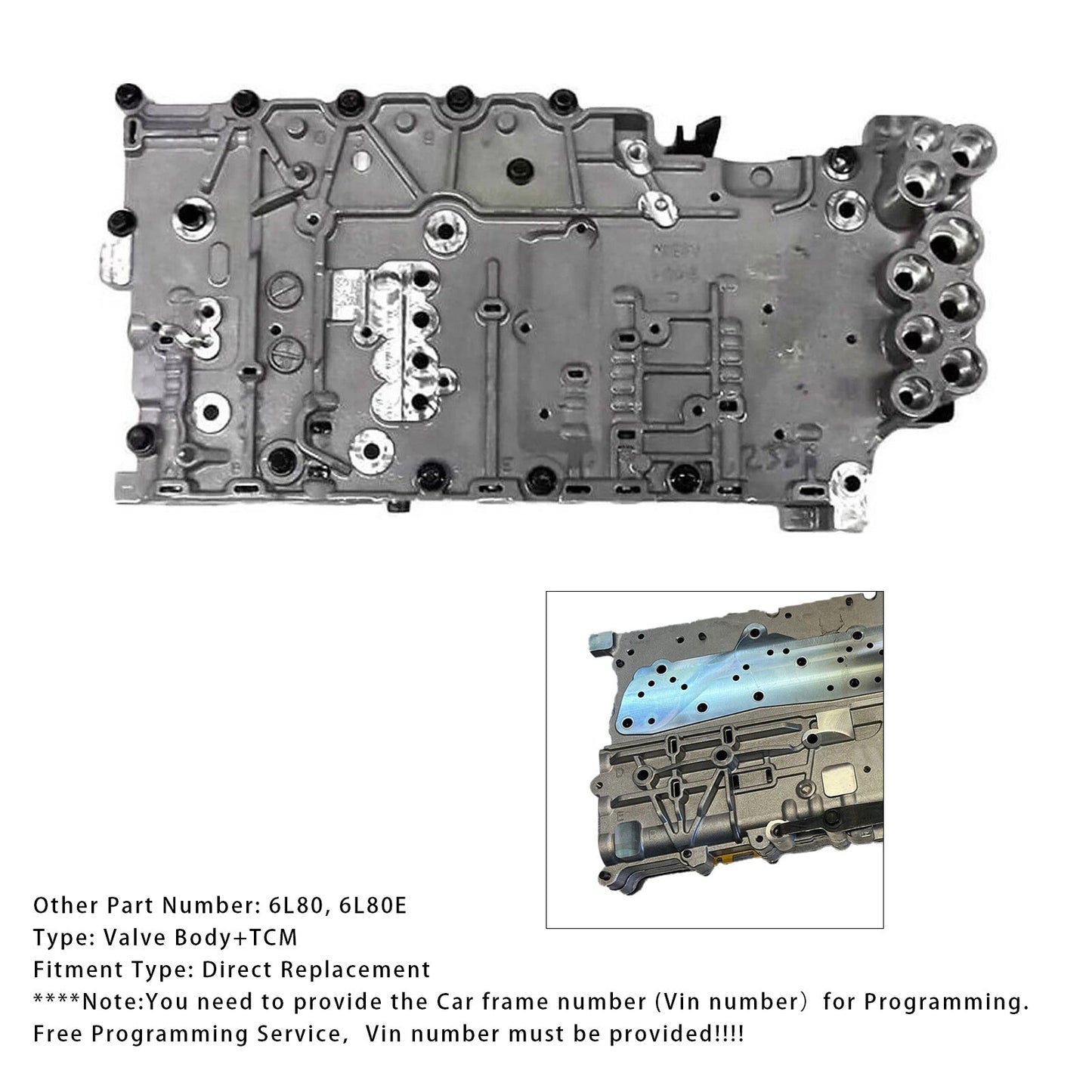 2009-2019 Chevrolet Silverado 1500 6L80 6L80E Valve Body+Transmission Control Module & Solenoid