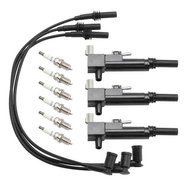 2009 Dodge Durango V6 3.7L 3x Ignition Coil+6x Spark Plug+3x Wire UF640