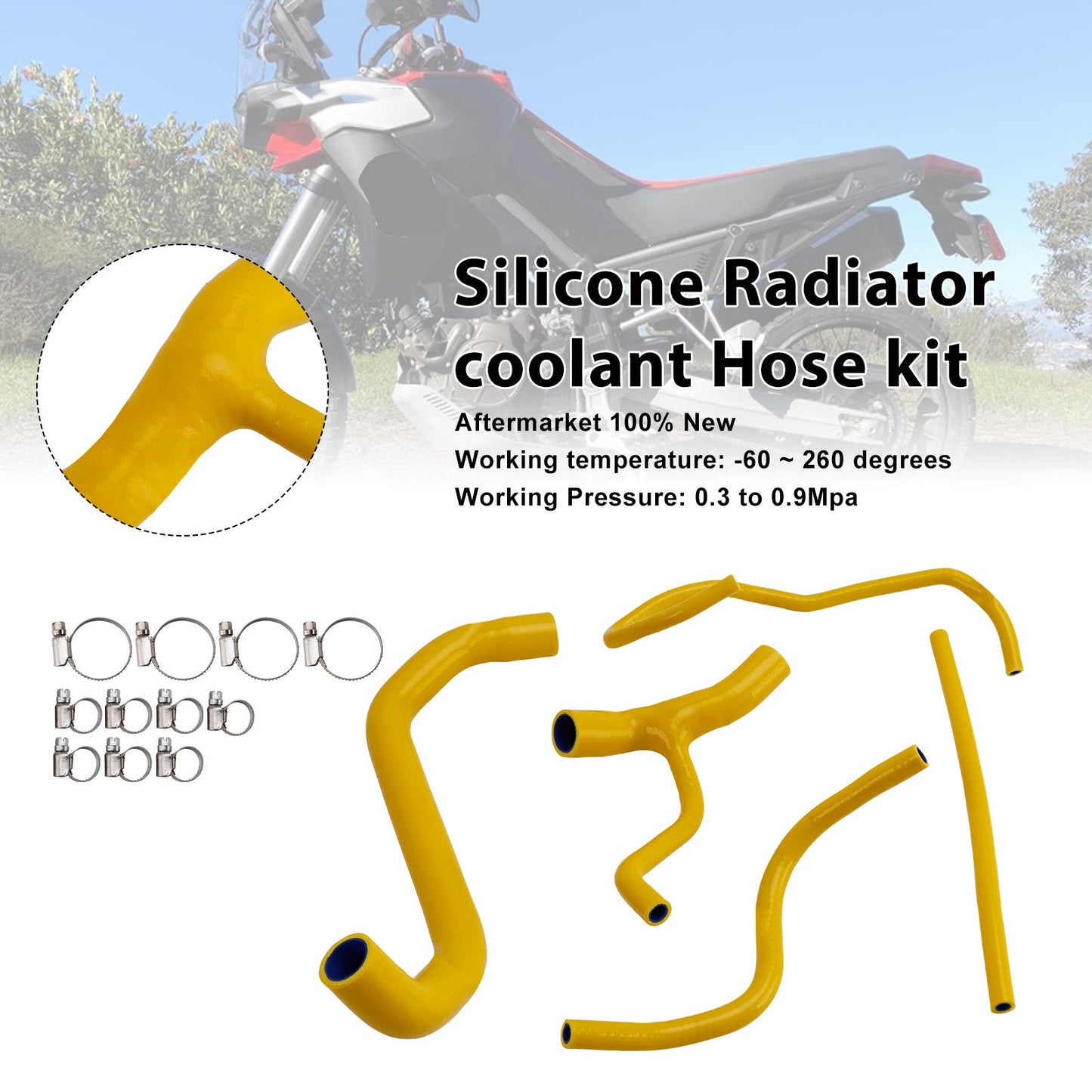 2022-2025 Aprilia Tuareg 660 Silicone Radiator coolant Hose