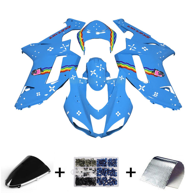 Injection Fairing Kit Bodywork Plastic ABS fit For Kawasaki ZX6R 636 2007-2008