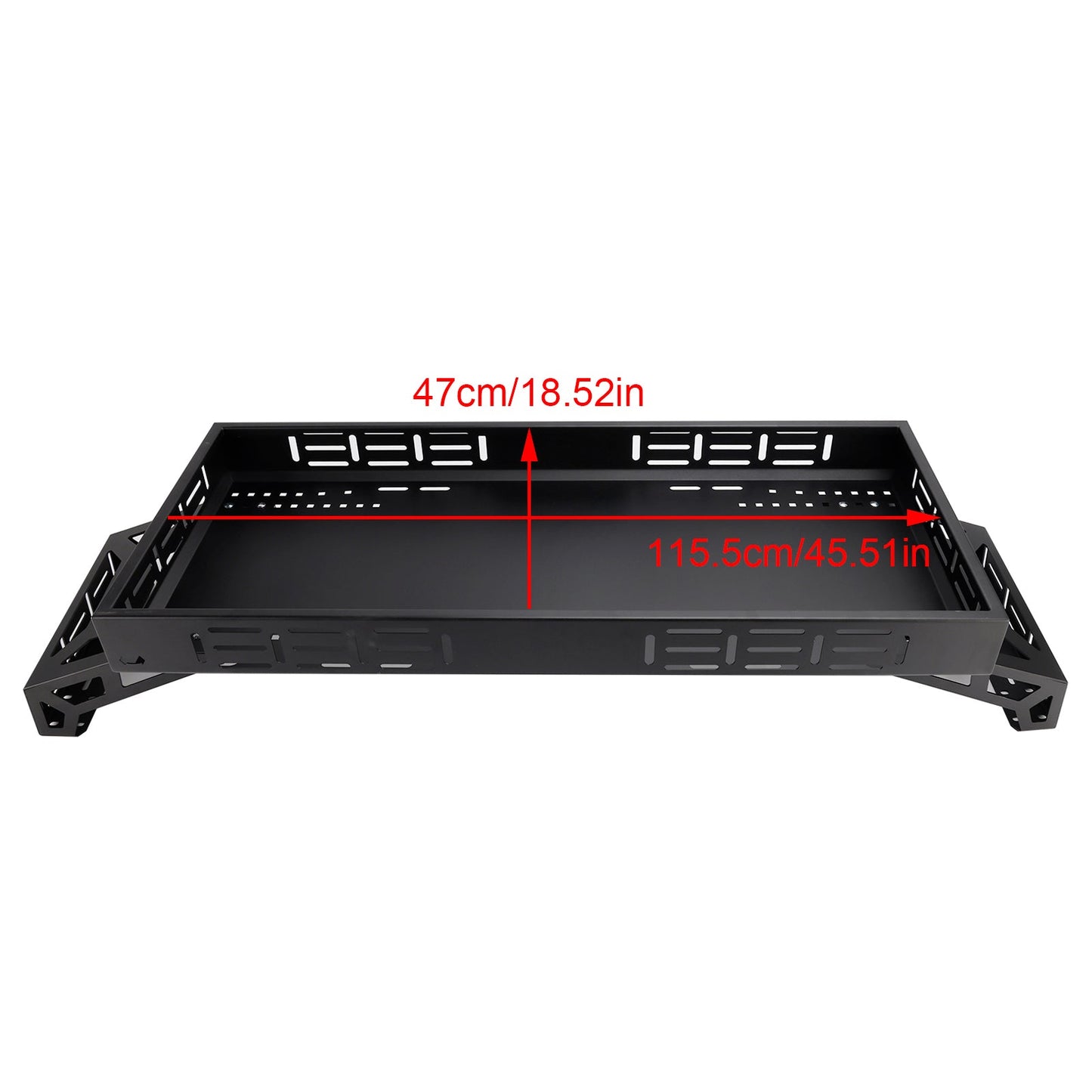 Utv Raised Metal Full-Bed Rack Universal Steel For Polaris Ranger 900 General