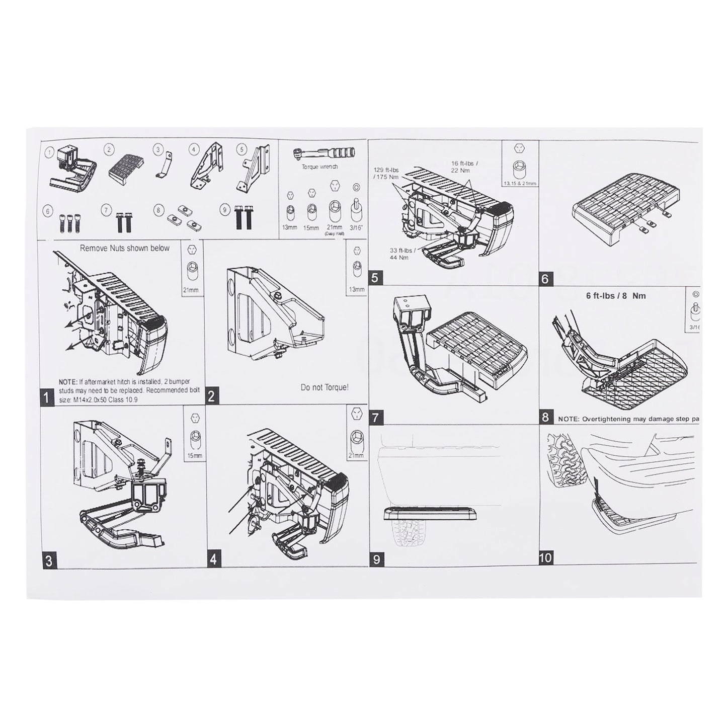 2021-2023 Ford F150 Excludes Dual Exhaust Retractable Flip Down Step 75328-01A