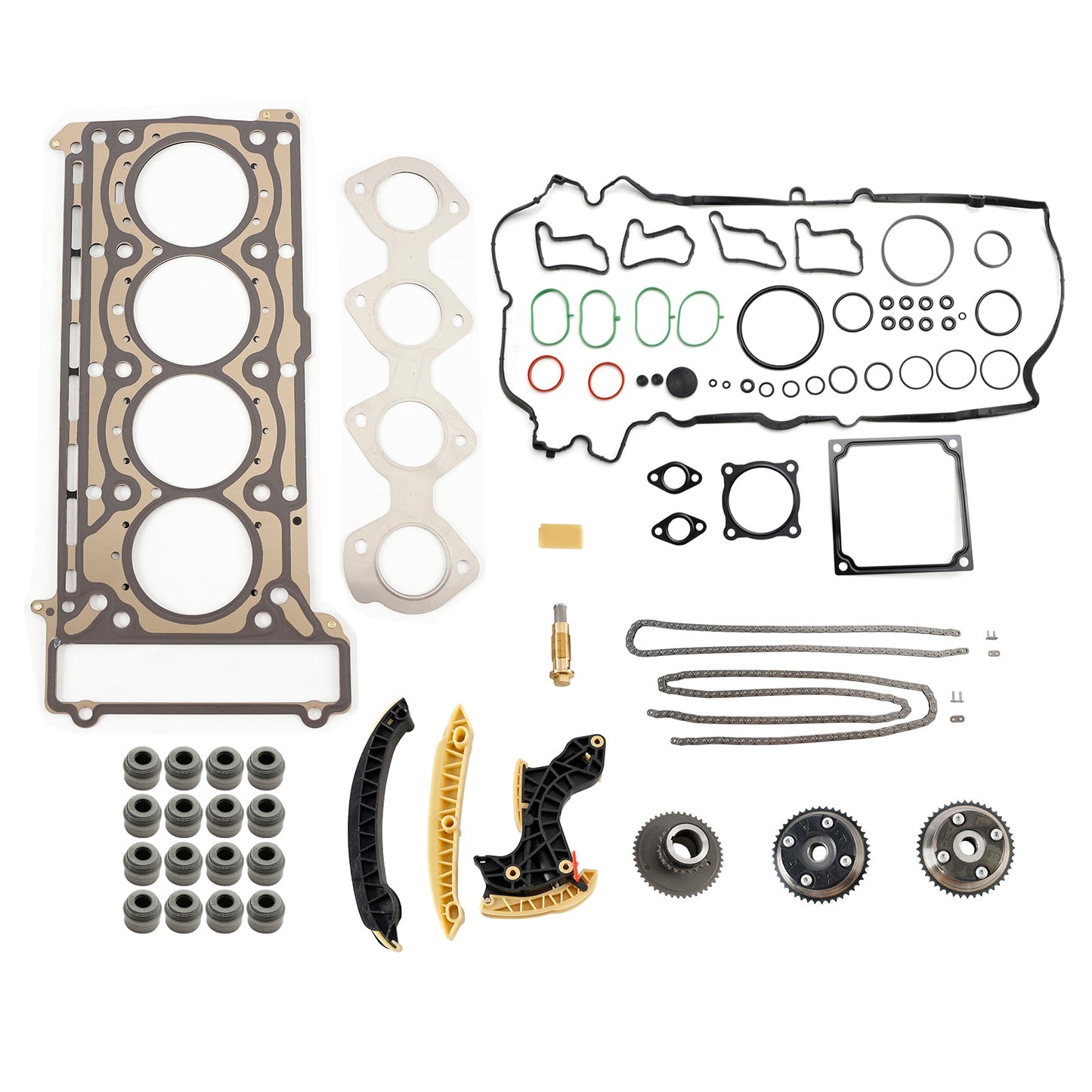 2002/05-2007/08 Mercedes-Benz C-Klasse T-Model S203 C 200 Kompressor Timing Chain Kit & Camshaft Gears & Head gGasket Set 2710500647