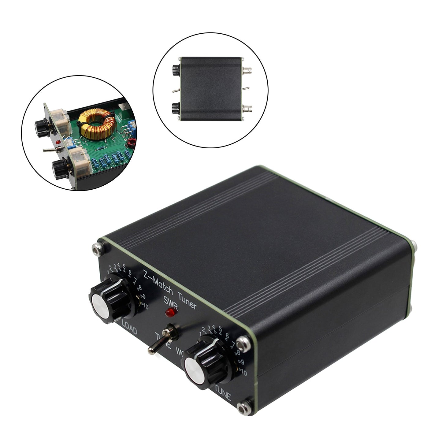 Z-Match QRP Manual Tuner Antenna Tuner HAM Adapter 3-28 MHz BNC Interface