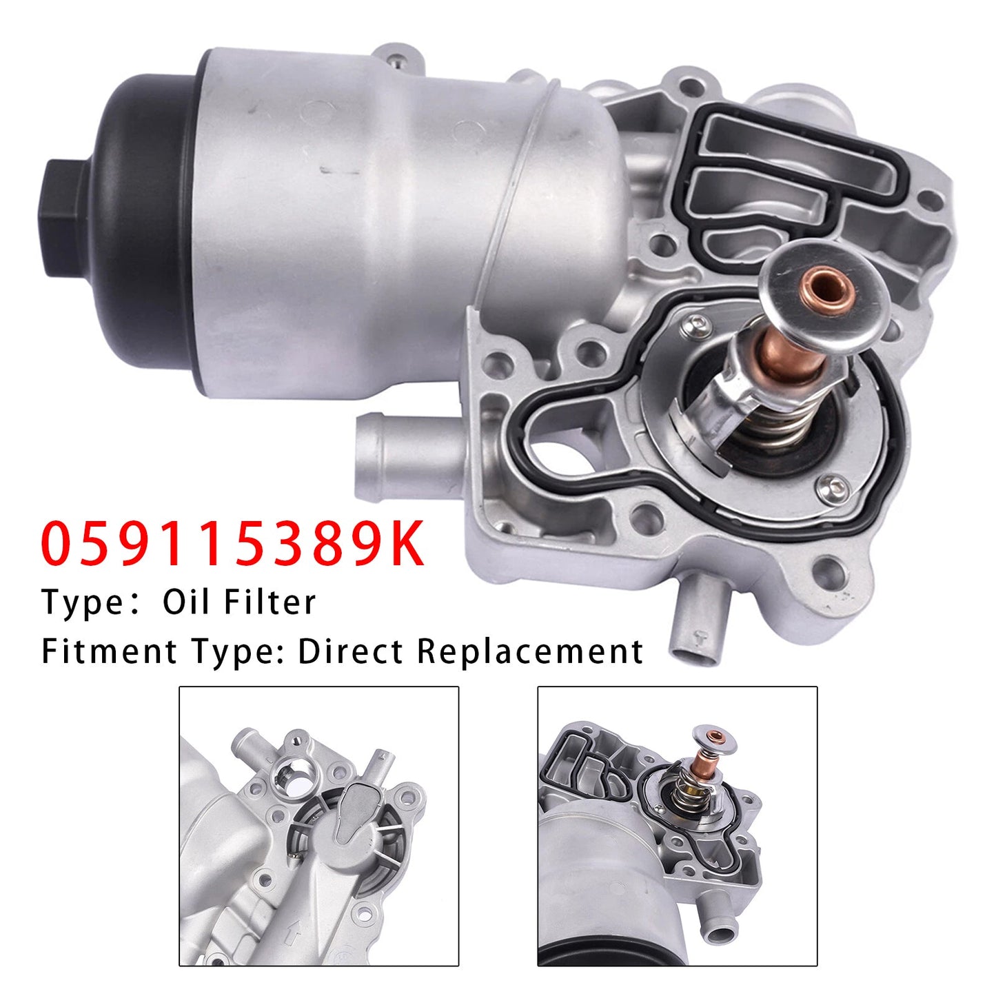 2011-2018 Audi A7 3.0T Diesel CLAB,CLAA,CDUC,CKVB,CDUD,CKVC,CPNB,CTCC，CTCB,CVUA,CVUB,CGQB Oil Filter Housing Oil Cooler 059115389K