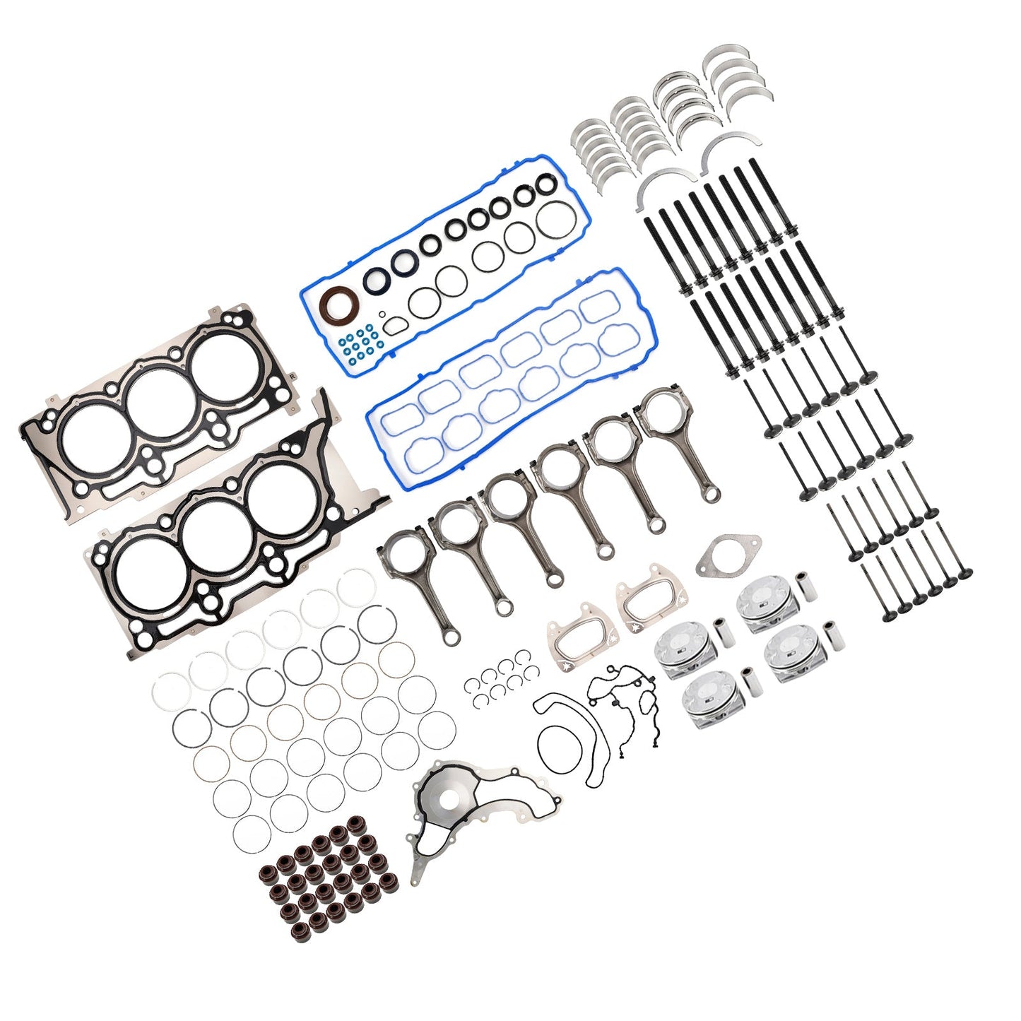 2011-2016 DODGE CHALLENGER 3.6L 3604CC 220CID V6 FLEX DOHC 3.6L Engine Rebuild Overhaul Kit 5184088AF H1517CPA
