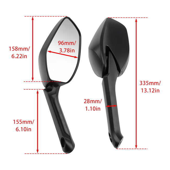 Mirror Set Left & Right For Ducati Multistrada 1200 10-18 Multistrada 1260 17-21