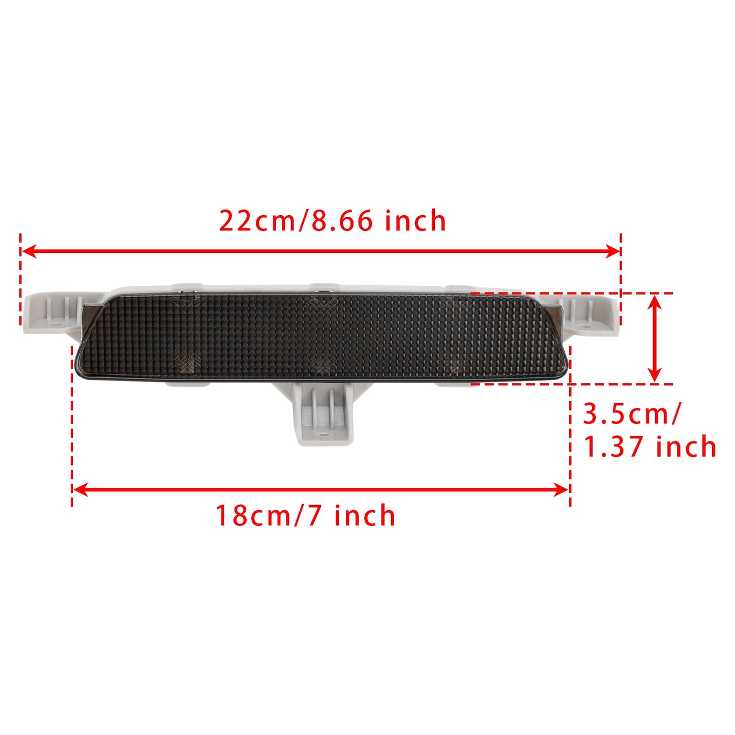 2008-2012 Chevrolet Malibu Rear High Mount Third Brake Light Lamp Black