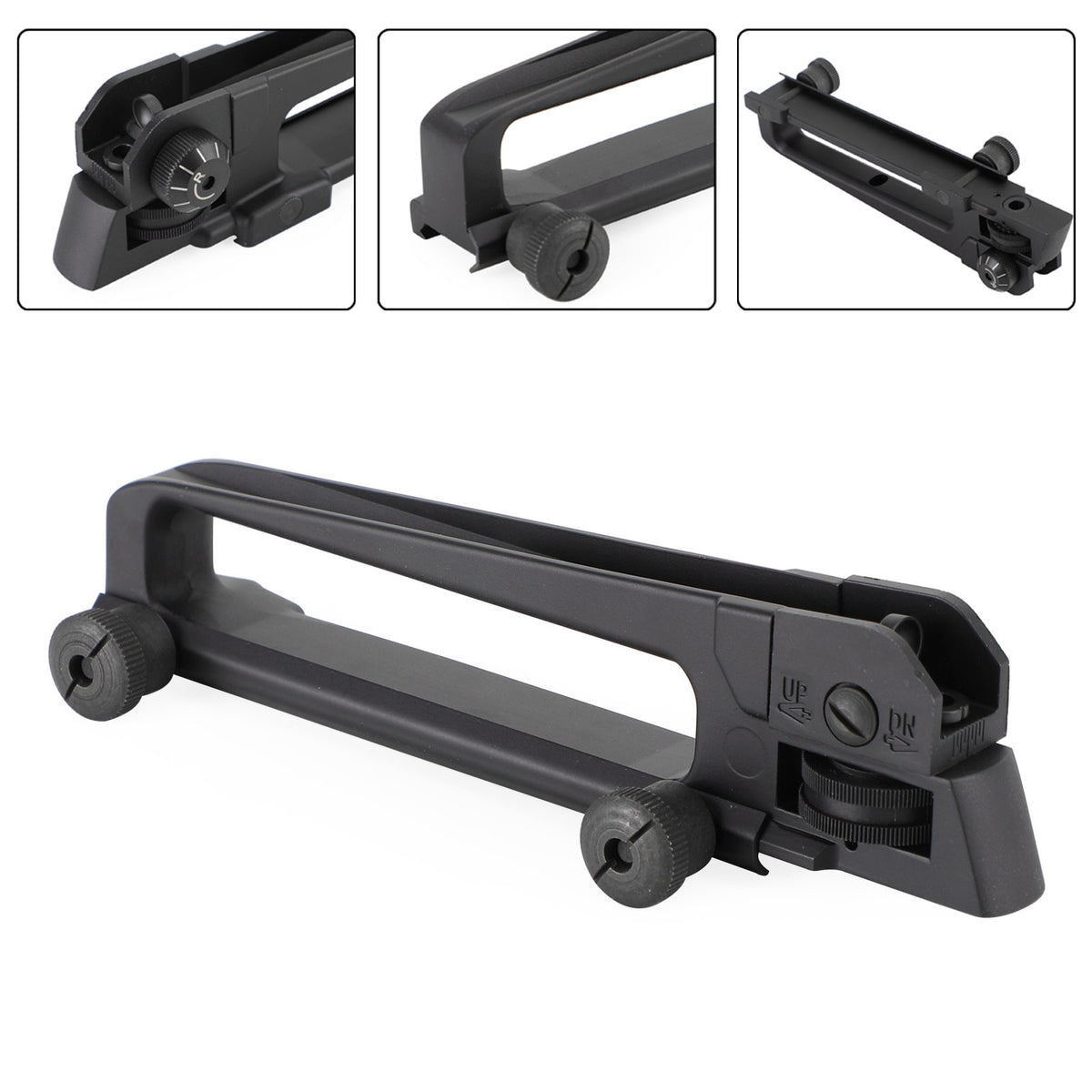 Carrying Handle Picatinny Rail Mount Iron Sights Removable Adjustable