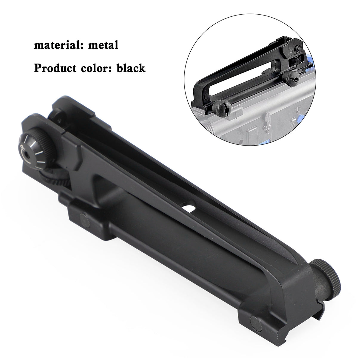 Carrying Handle Picatinny Rail Mount Iron Sights Removable Adjustable