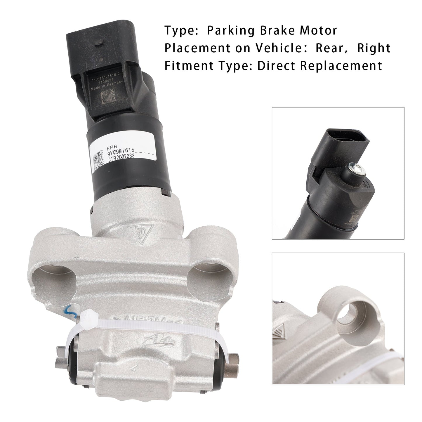 Rear Right Parking Brake Motor 9Y0907616 For AUDI E-TRON GT