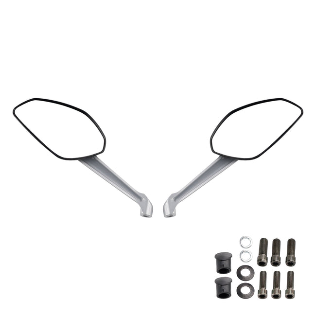 BLACK PAIR REAR VIEW MIRRORS FOR DUCATI MONSTER 797 821 STRIPES 1200 S 2014-2017