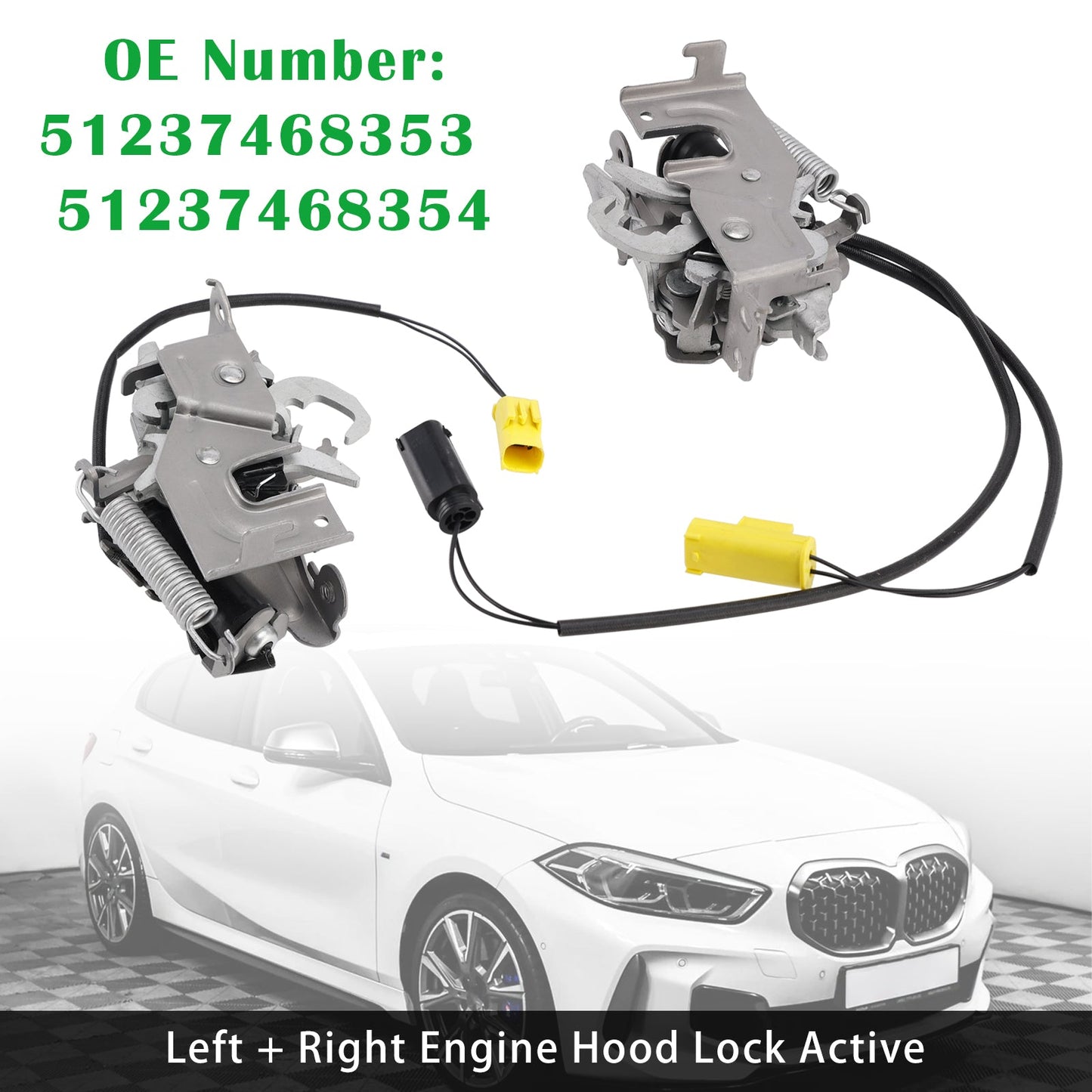 2018- For BMW 3 G20 / G21 Left Right Hood Lock 51237468354
