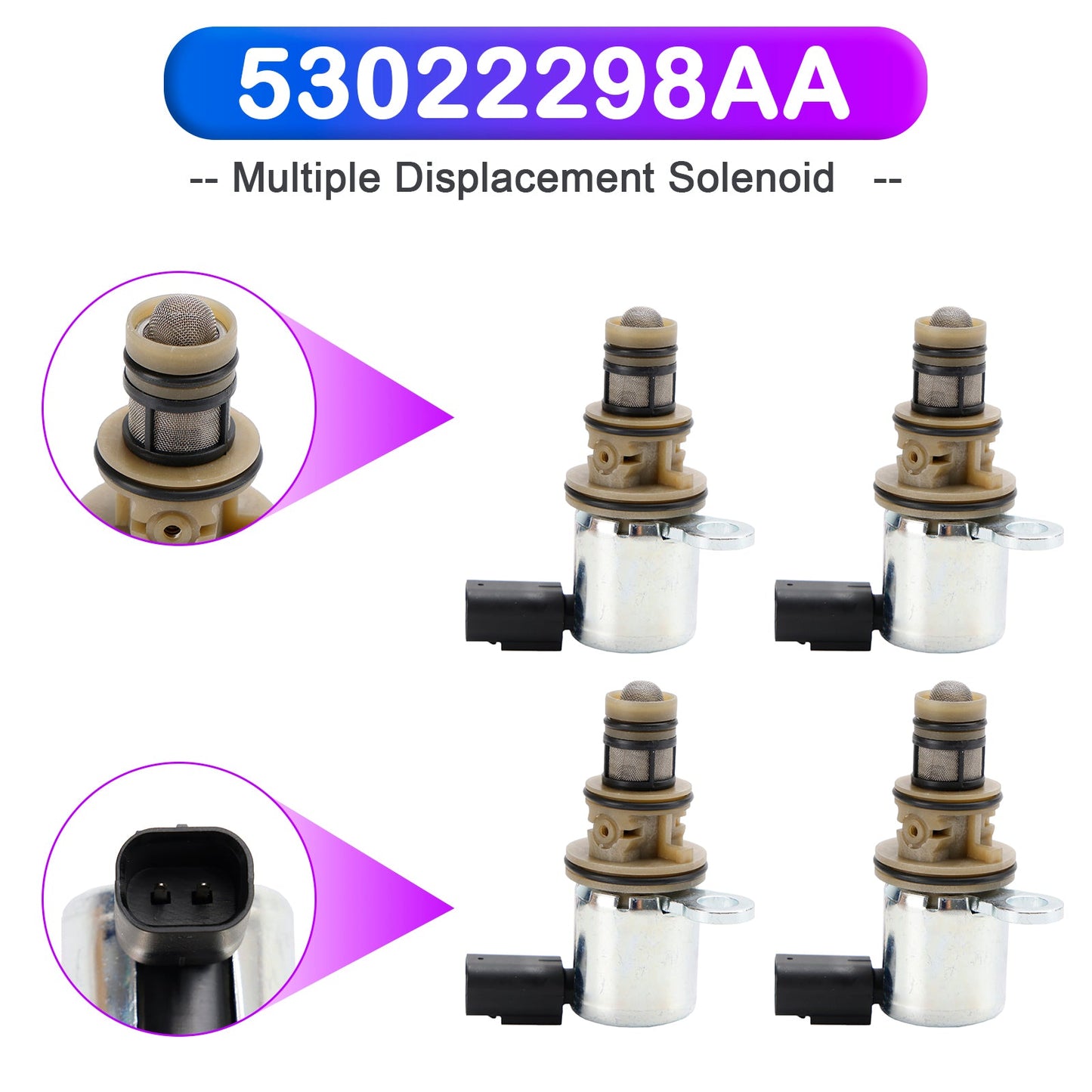 2021-2023 For Jeep Grand Cherokee L 5.7L 345Cu. In. V8 GAS 4pcs Multiple Displacement Solenoid 916-592XD