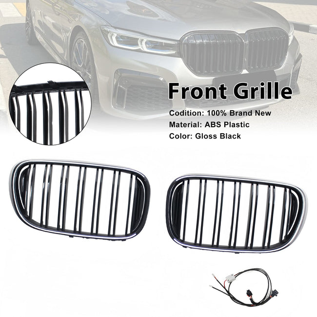 Front Kidney Grill Grille Fit BMW 7 Series G11 G12 2016-2018 Pre-Facelift