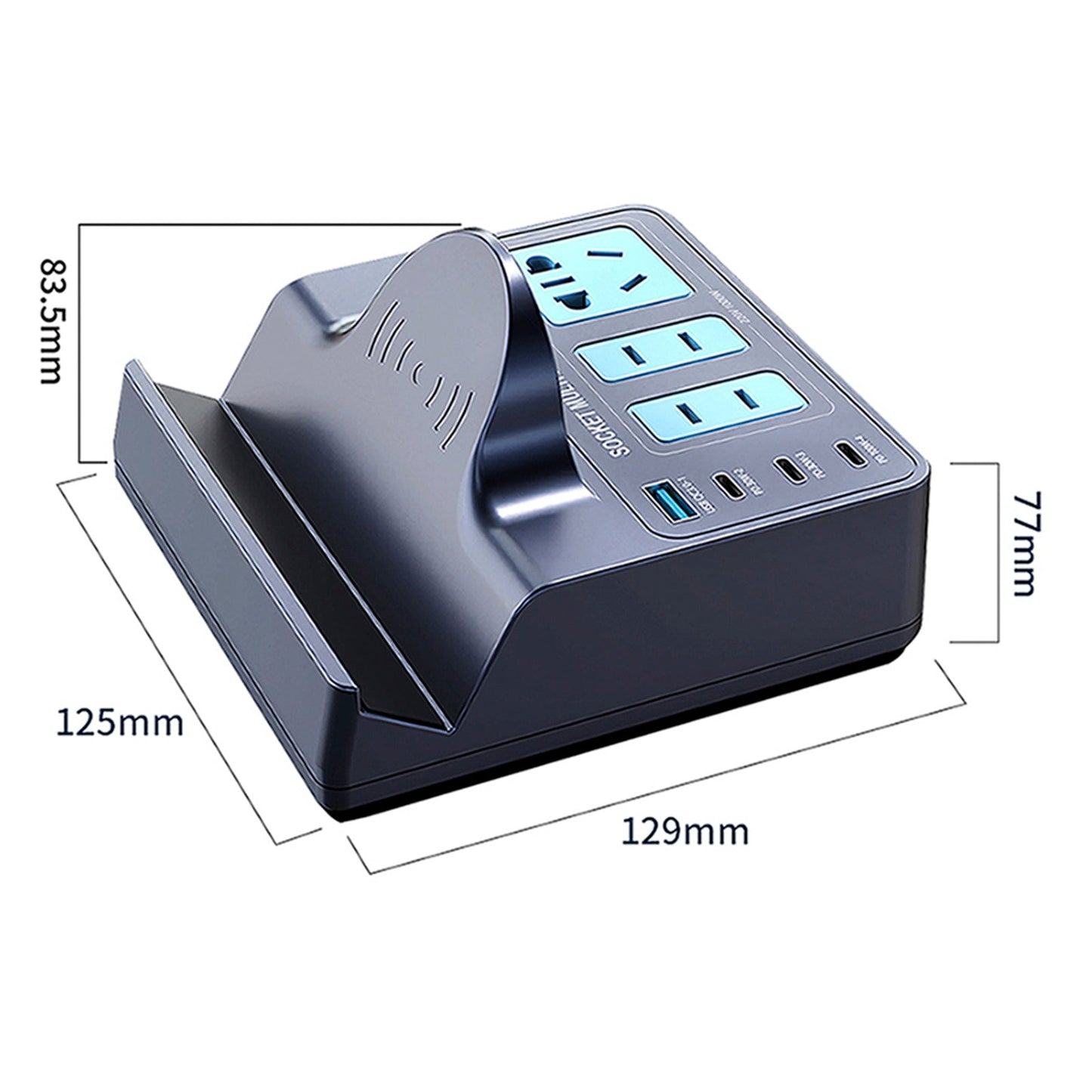 140W Smart Wireless Fast Charging Socket High Power PD100W Notebook QC Charging Mobile Phone Charger EU Plug