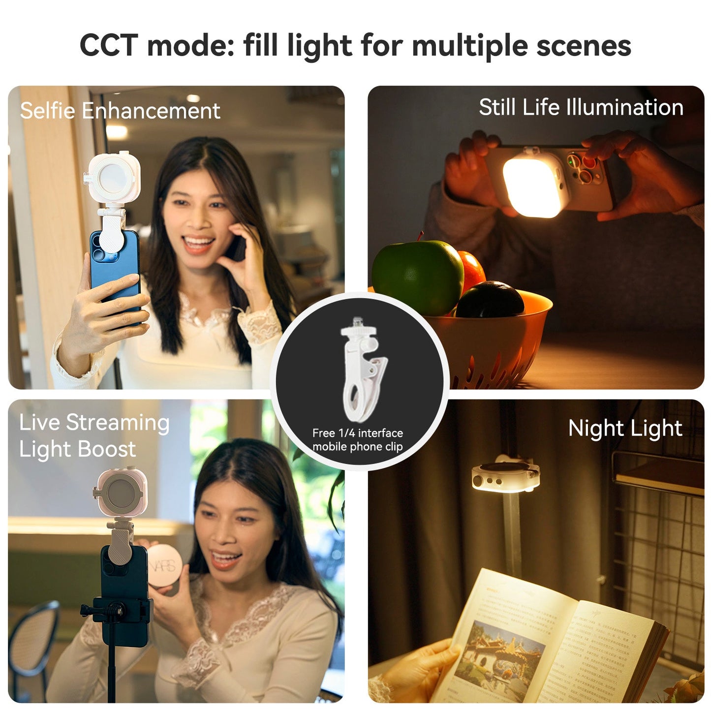 Full Color Mobile Phone Magnetic ICE Cube Light Mini Desktop Portable Fill Light