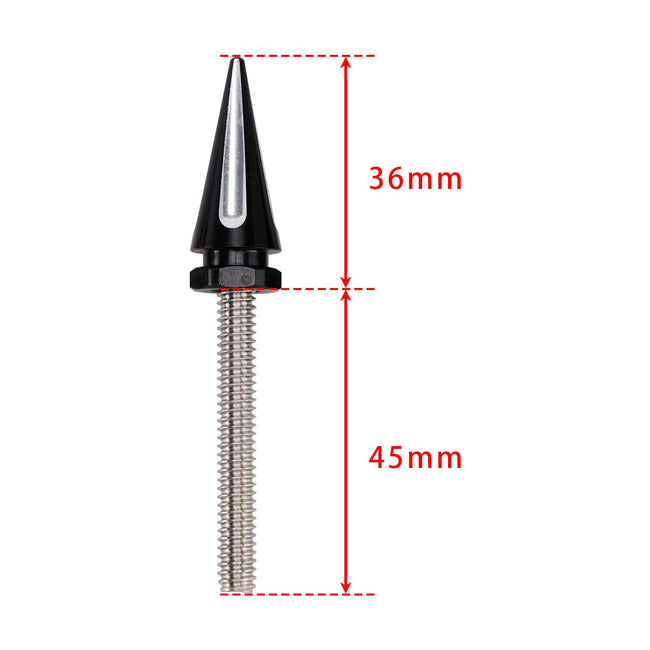 3 Spiked Windshield Bolts For Street Glide FLHX Electra Glide FLHT 14-24 Black