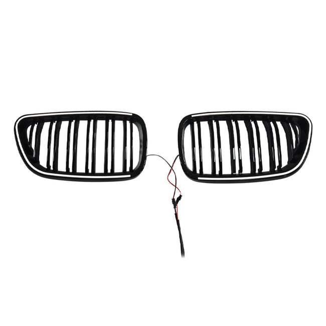 Front Kidney Grill Grille Fit BMW 2 Series F22 F23 F24 2014-2018 Gloss Black